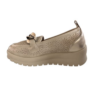 MUJER MOCASIN COMODO GLIDEA PLATINO