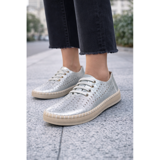 MUJER ZAPATO COMODO ALIVIA PLATA