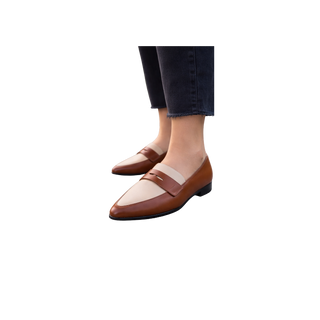 MUJER MOCASIN VITARIA CAMEL/BEIGE