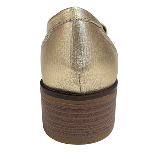 MUJER SALON MOCASIN PALMA ORO