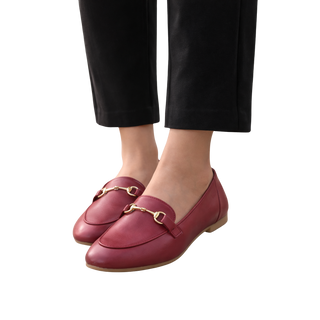 MUJER MOCASIN VALENTINA ROJO