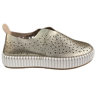 MUJER ZAPATO COMODO PLATAFORMA ORO ISA