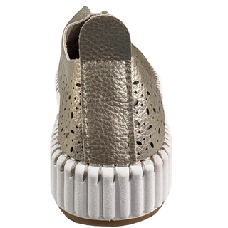 MUJER ZAPATO COMODO PLATAFORMA ORO ISA