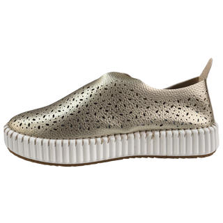 MUJER ZAPATO COMODO PLATAFORMA ORO ISA