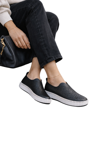 MUJER ZAPATO COMODO PLATAFORMA NEGRO ISA