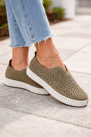 MUJER ZAPATO COMODO PLATAFORMA VERDE ISA