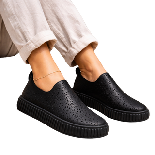 MUJER ZAPATO COMODO PLATAFORMA NEGRO ISA
