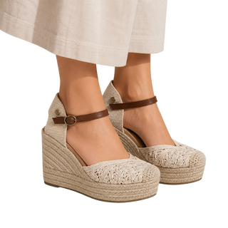 MUJER ESPARTO MARINERO BEIGE JULIA