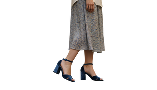 MUJER SANDALIA TACON AZUL