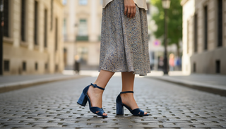 MUJER SANDALIA TACON AZUL