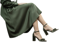 MUJER SANDALIA TACON VERDE