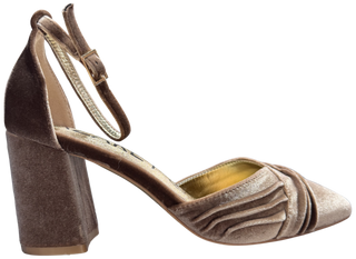 MUJER SANDALIA FIESTA TACON TAUPE