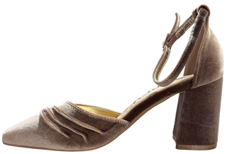 MUJER SANDALIA FIESTA TACON TAUPE