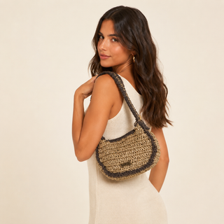 ACCESORIO BOLSO DIARIO  RAFIA PAPEL MOKA