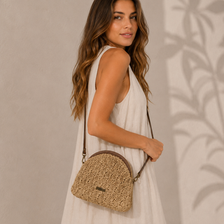 ACCESORIO BOLSO DIARIO  RAFIA PAPEL MOKA