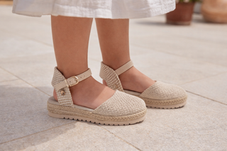 NIÑO ESPARTOS NIÑA TEXTIL BEIGE