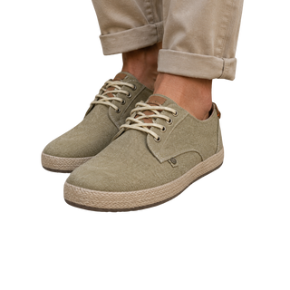 HOMBRE CASUAL ZAPATO LONA BEIGE