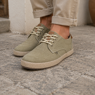 HOMBRE CASUAL ZAPATO LONA BEIGE