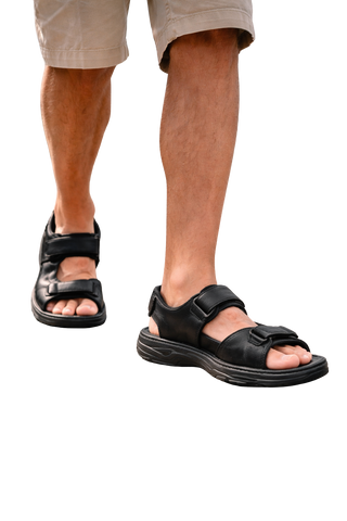 HOMBRE SANDALIA TITAL MARRON NEGRO