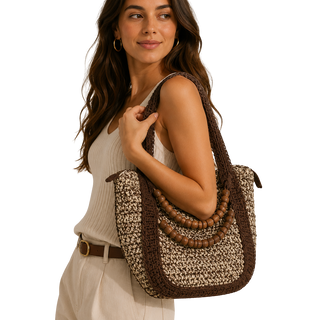 ACCESORIO BOLSO DIARIO MACRAME CUERO