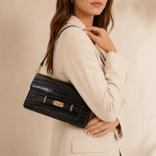 ACCESORIO BOLSOS  CROCO NEGRO