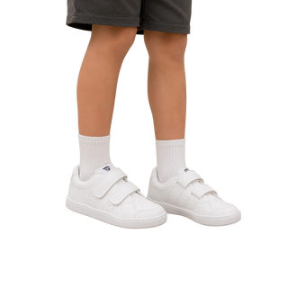 NIÑO COLEGIAL DE LONA RISE BLANCO DOS VELCROS