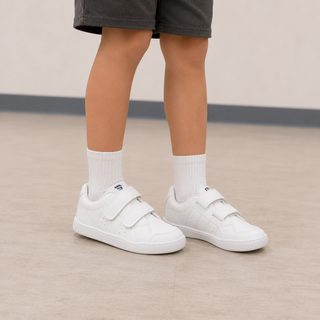 NIÑO COLEGIAL DE LONA RISE BLANCO DOS VELCROS