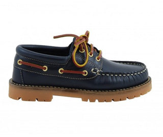 Nauticos de piel clásicos cordones marino niño - Benavente