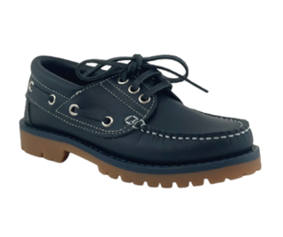 NAUTICOS DE PIEL CLÁSICOS CORDONES MARINO NIÑO - BENAVENTE