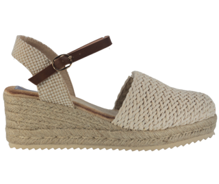 CUÑA ESPARTO JUNIO PLANTILLA MEMORY FOAM BEIG