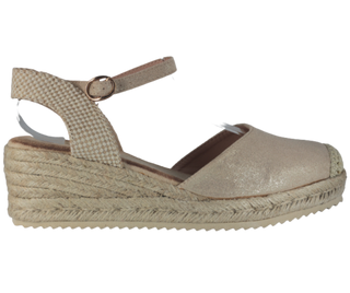 CUÑA ESPARTO ABRIL PLANTILLA MEMORY FOAM ORO