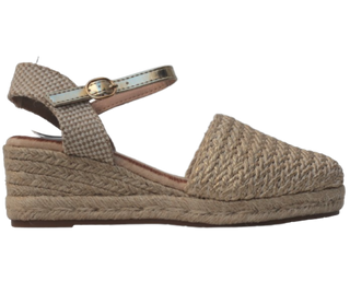 CUÑA ESPARTO JUNIO PLANTILLA MEMORY FOAM ORO