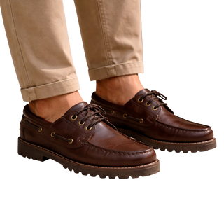 NAUTICOS DE PIEL CLÁSICOS CHOCOLATE - BENAVENTE