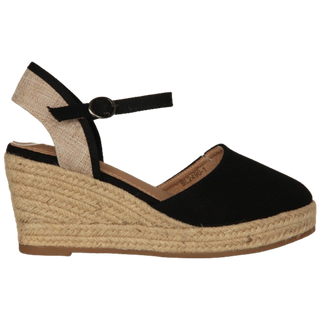 CUÑA ESPARTO AMAPOLA NEGRO TEXTIL