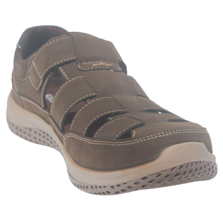 SANDALIA DE PIEL MOKA MARRON