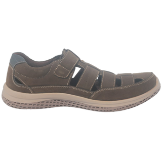 SANDALIA DE PIEL MOKA MARRON