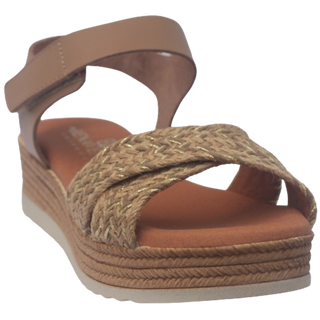 SANDALIA PLATAFORMA LISA TAUPE