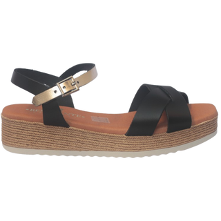 SANDALIA PLATAFORMA REMEI NEGRO