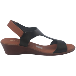 SANDALIA LIA CUÑA NEGRO