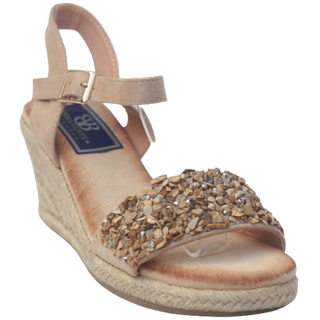 SANDALIA ESPARTO CORAL BEIGE