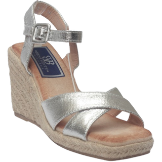 SANDALIA ESPARTO YASMINE PLATA