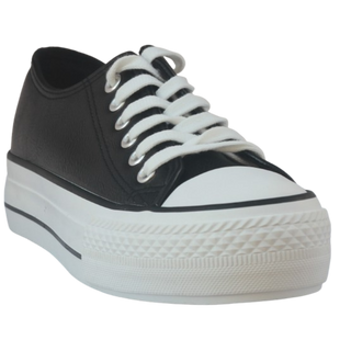 ZAPATILLA DEPORTIVA  MANICA PLATAFORMA NEGRO POLIPIEL