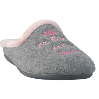 ZAPATILLA PARA EL HOGAR ALIZA PICOS GRIS