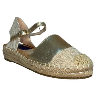 ZAPATILLA DE ESPARTO PENELOPE ORO