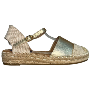 ZAPATILLA DE ESPARTO PENELOPE ORO