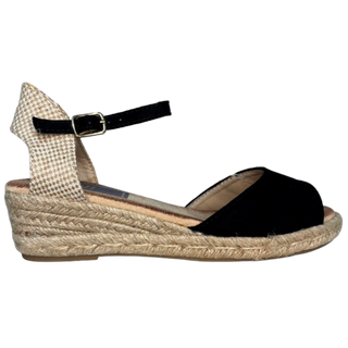 CUÑA DE ESPARTO LENA NEGRA PLANTILLA MEMORY FOAM