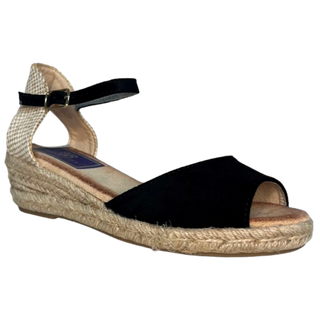 CUÑA DE ESPARTO LENA NEGRA PLANTILLA MEMORY FOAM