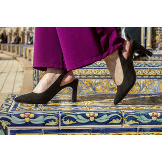 ZAPATO DE SALON ESENCIA NEGRO MICROFIBRA