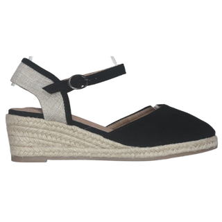 CUÑA DE ESPARTO SUR NEGRO TEXTIL