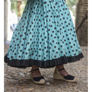 CUÑA ESPARTO ABRIL PLANTILLA MEMORY FOAM NEGRO